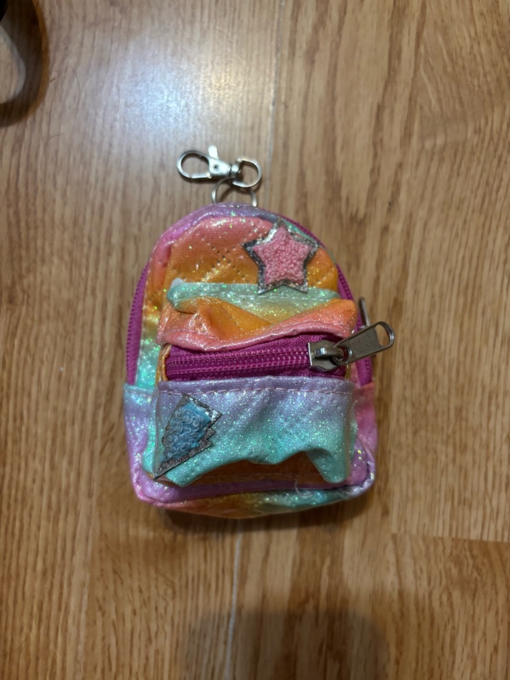 Kids Sparkle Mini Backpack Keychain - Multicolor